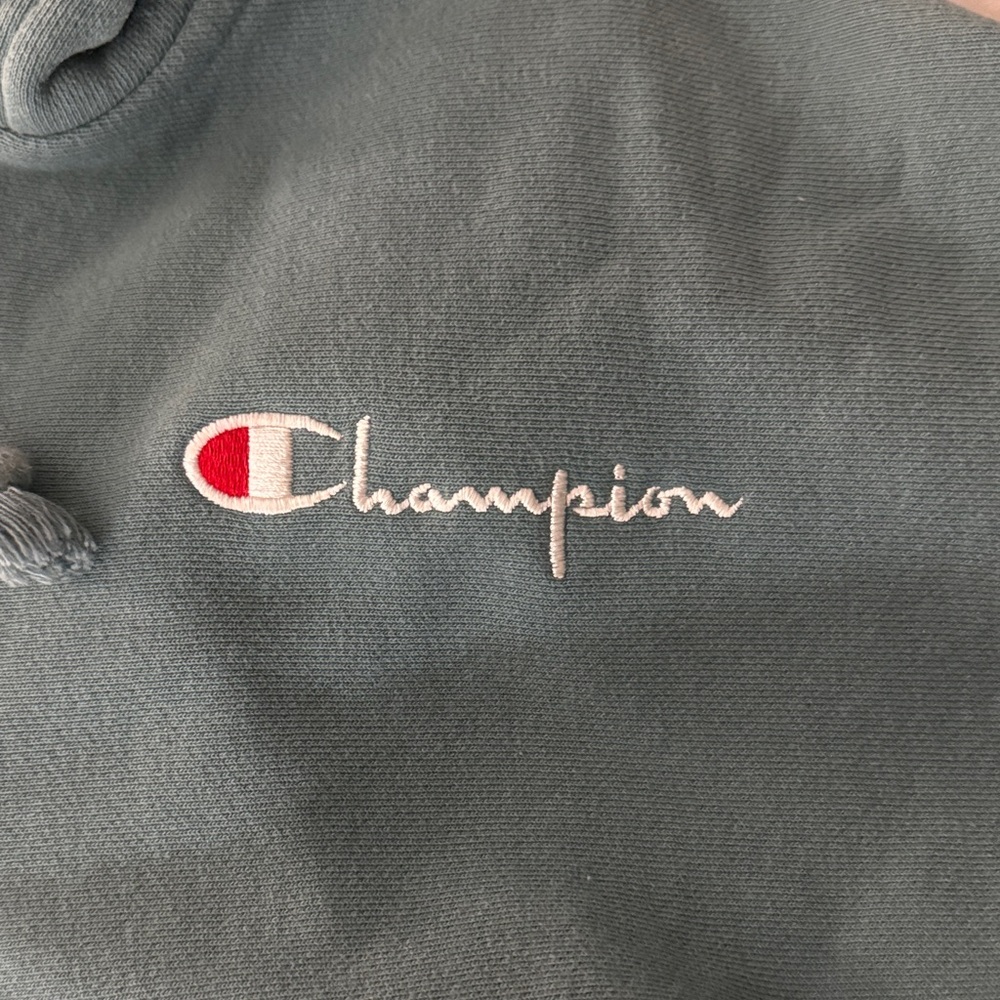 Champion Teal Reverse Weave Hoodie - Picture 4 of 5
